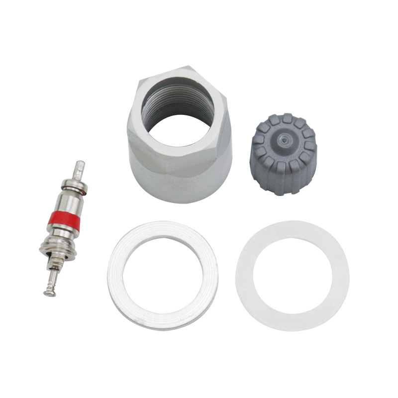 TPMS Customized Aluminum Valve Accessories, Nut, Core, Cap