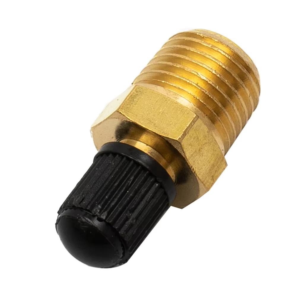 1/4 NPT 1/8 M10*1 NPT Brass Air Tank Fill Valve Solid Nickel Plated Hexagon Brass Stem Tire Valve